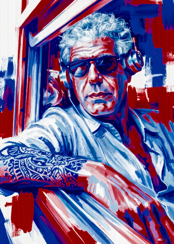 Anthony Bourdain Pop Art Portrait