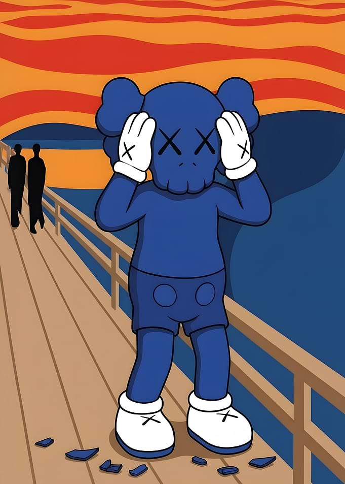 KAWS The Scream Parody Art