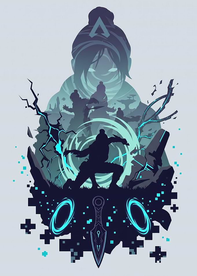 Apex Legends Wraith Silhouette Art