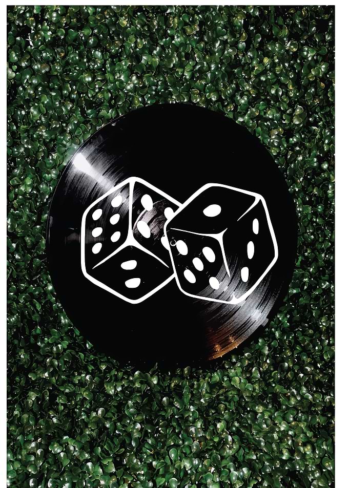 Dice Art on Vinyl Record