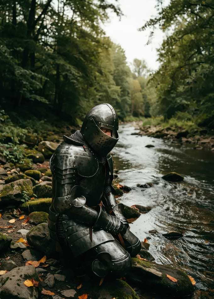 Knight in Full Armor by Stream