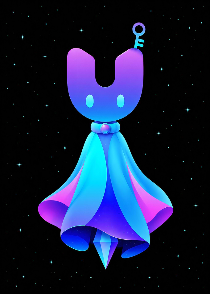 Floating Cosmic Spirit Character
