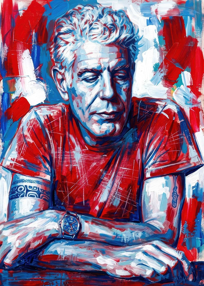 Anthony Bourdain Portrait Painting