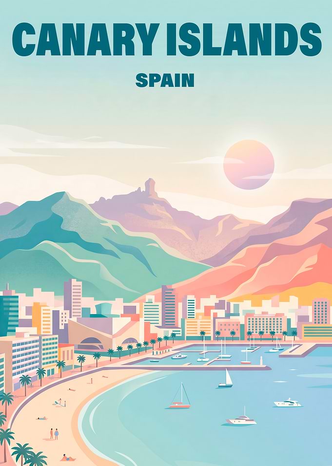 Canary Islands Travel Poster
