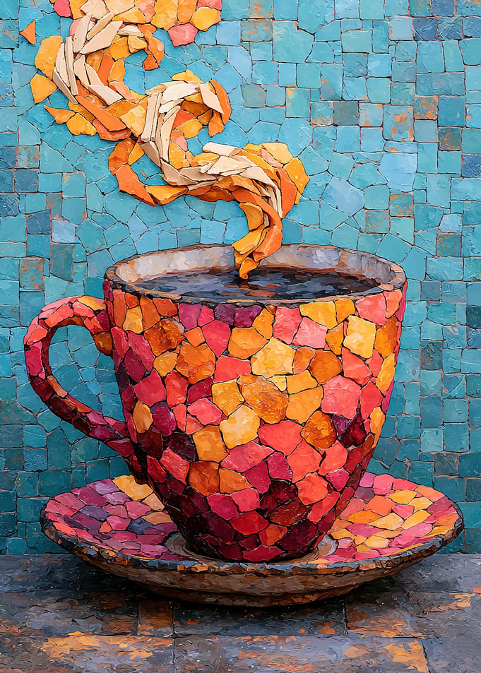 Mosaic Coffee Cup Art