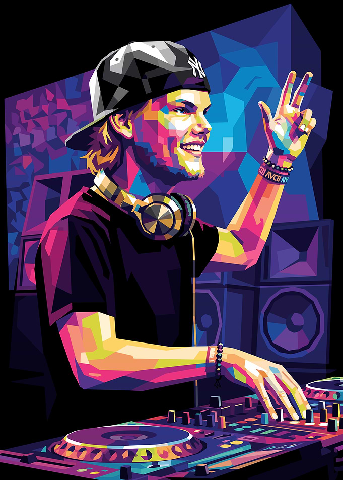 Avicii DJ Pop Art Portrait