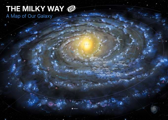 The Milky Way galaxy map