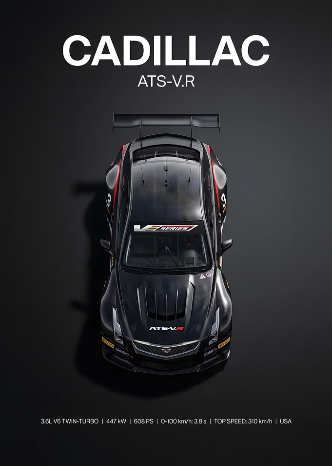 Cadillac ATS-V.R Race Car Poster