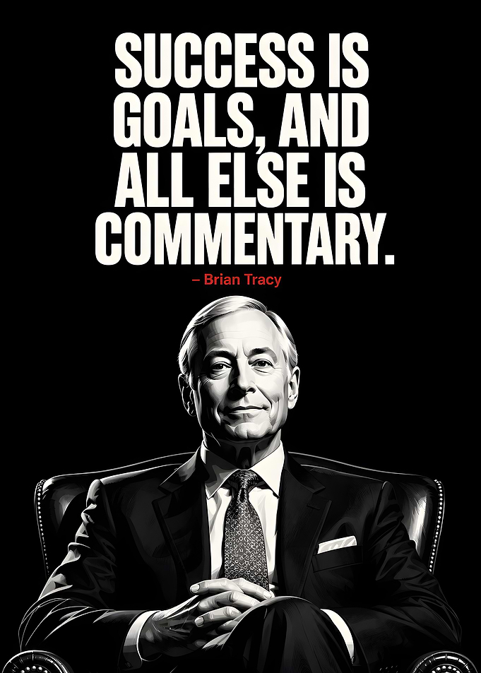 Brian Tracy Inspirational Quote Poster