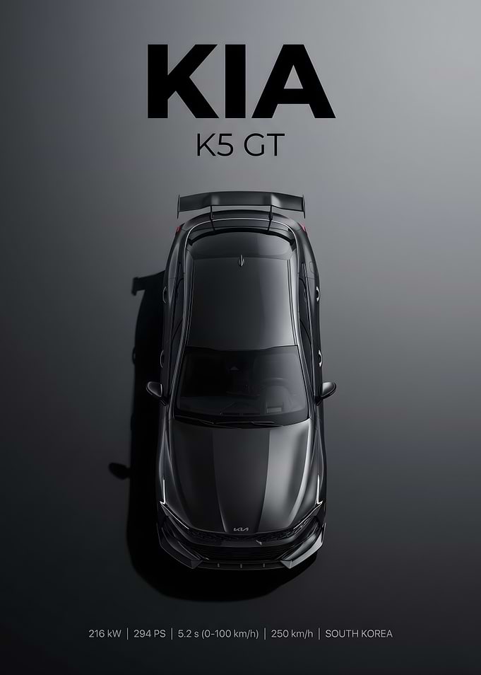Kia K5 GT Minimalist Poster