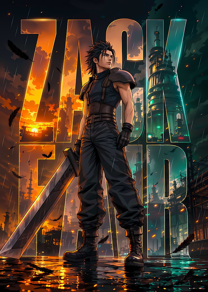 Zack Fair Final Fantasy VII Fan Art