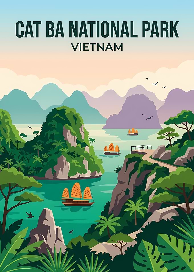 Cat Ba National Park Vietnam Poster