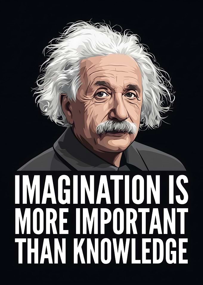 Albert Einstein Inspirational Quote Poster