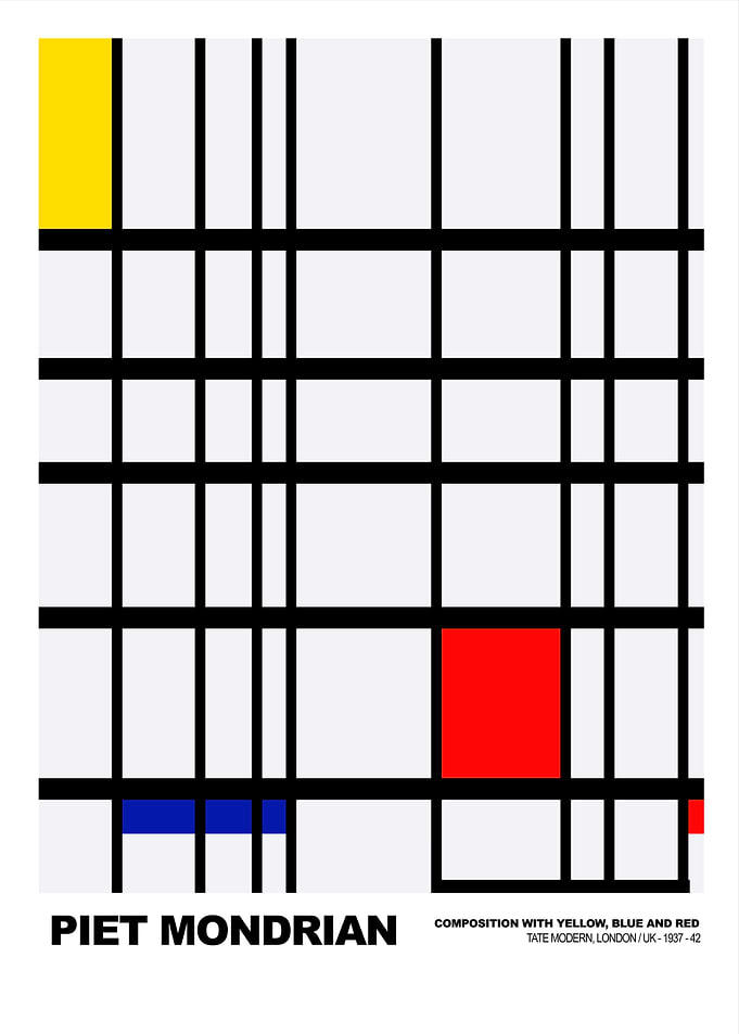Piet Mondrian | Tate Modern, London UK 1937-42 Poster