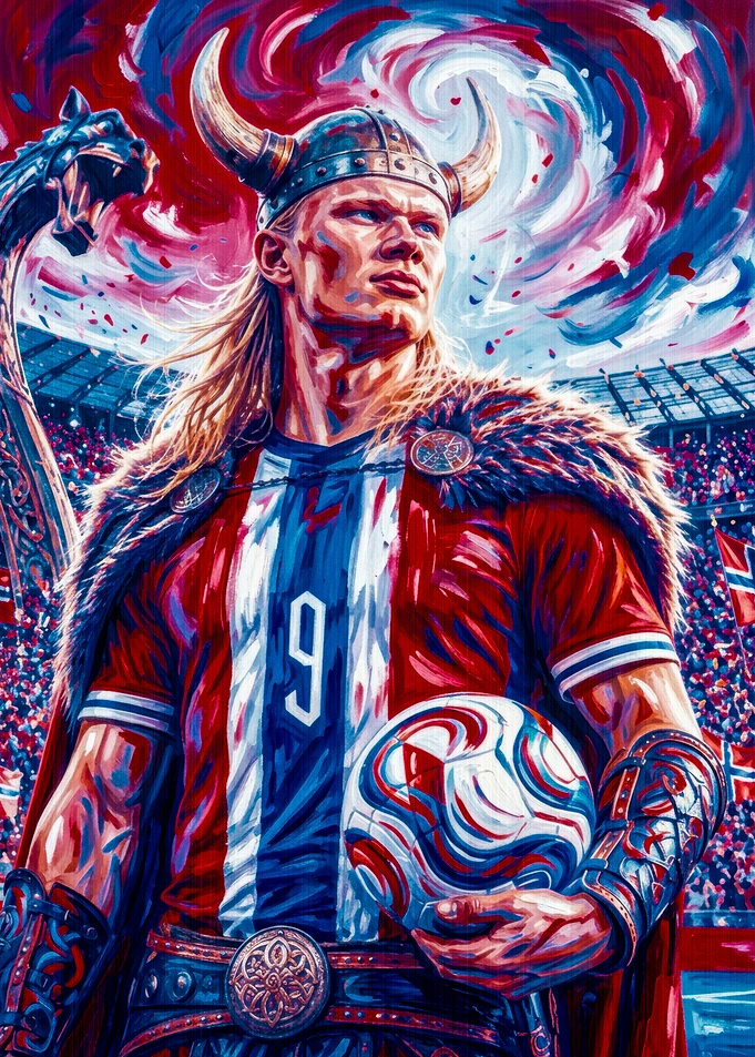 Viking Warrior Soccer Art