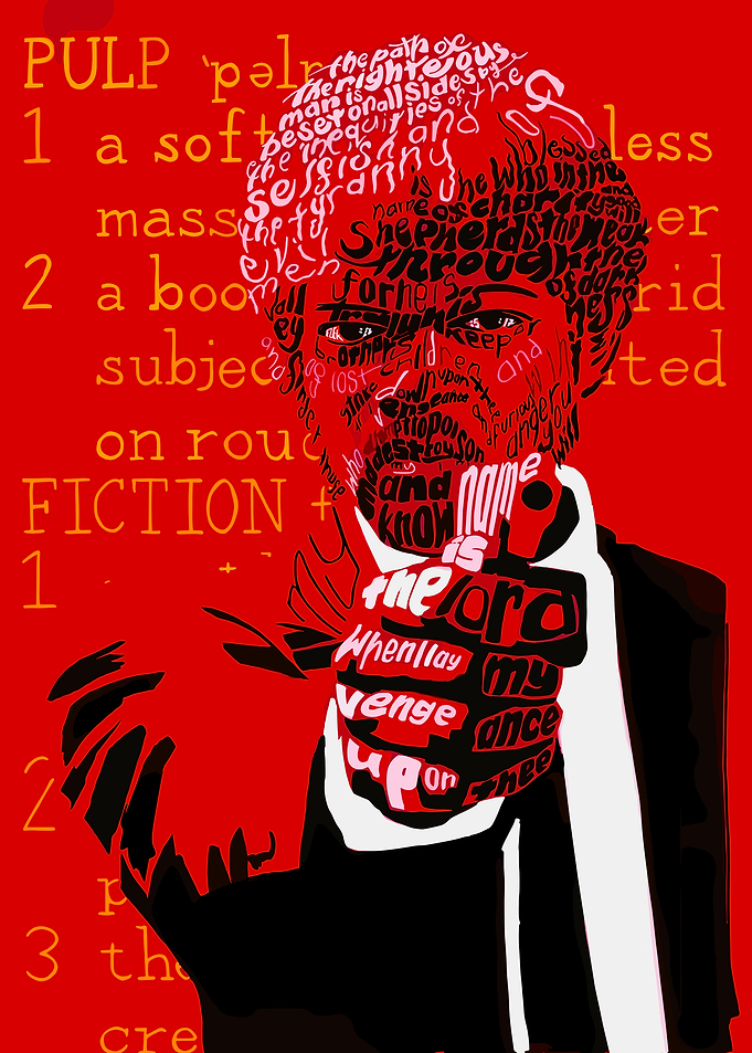 Pulp Fiction Jules Typography Poster