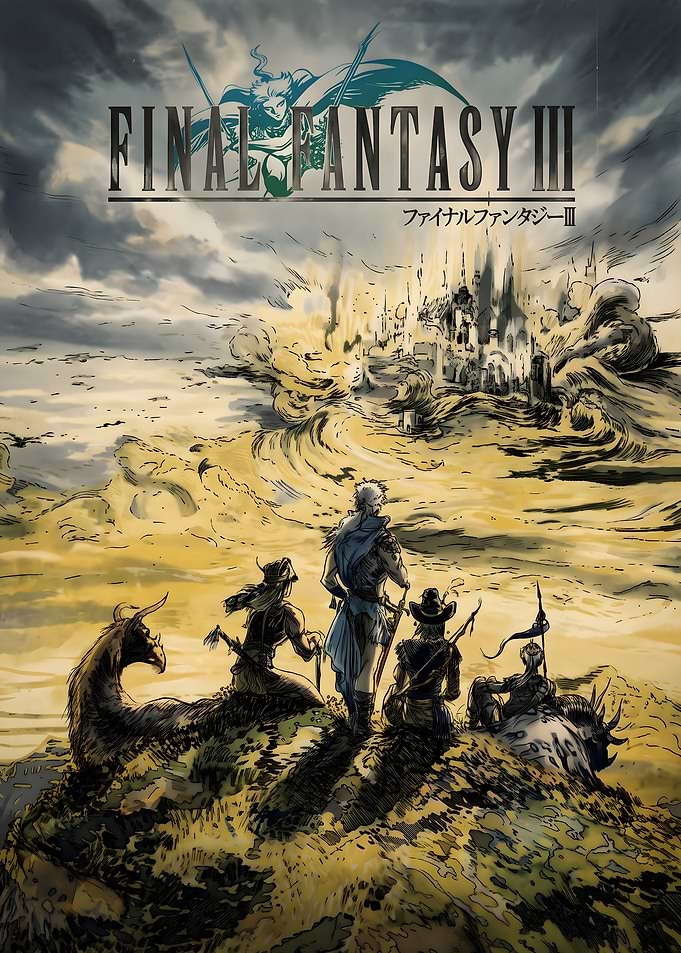 Final Fantasy III Yoshitaka Amano Art