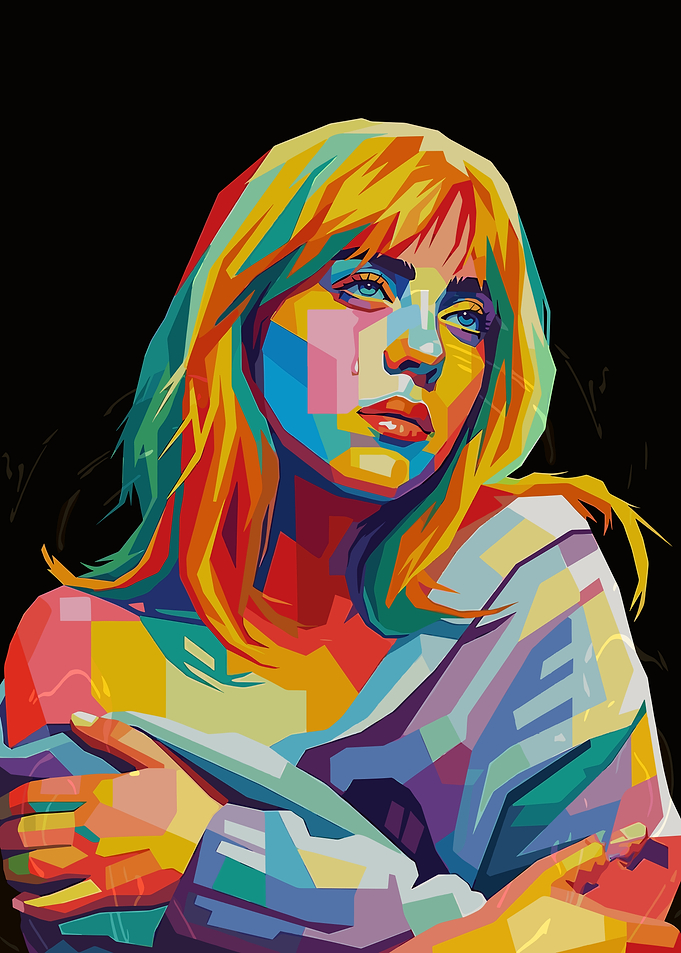 Billie Eilish WPAP Pop Art Portrait