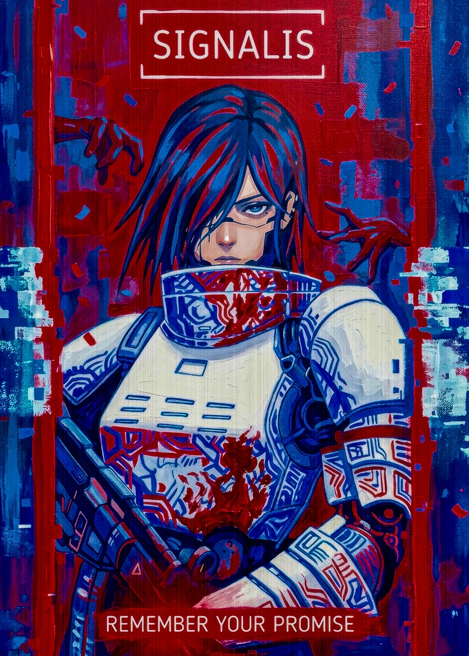 Signalis Elster Fan Art Poster