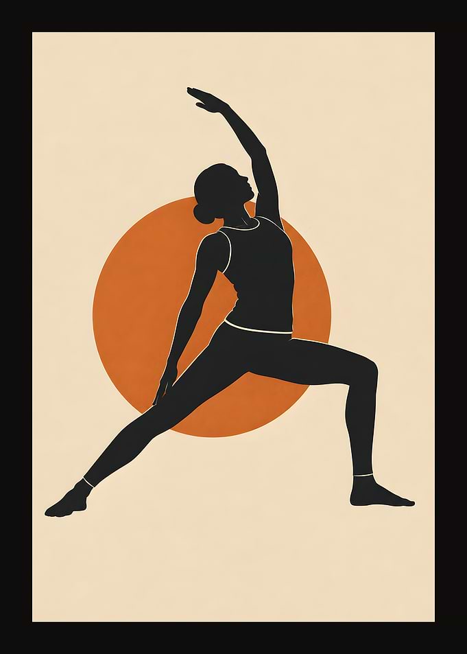 Minimalist Yoga Pose Silhouette