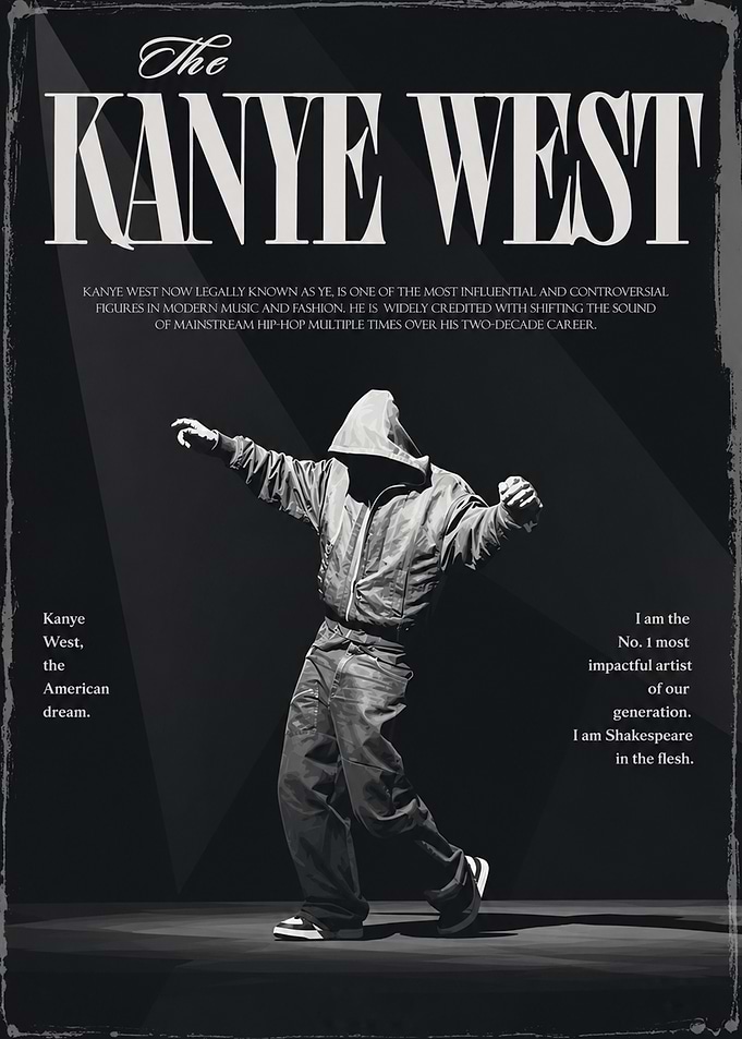 Kanye West Minimalist Poster