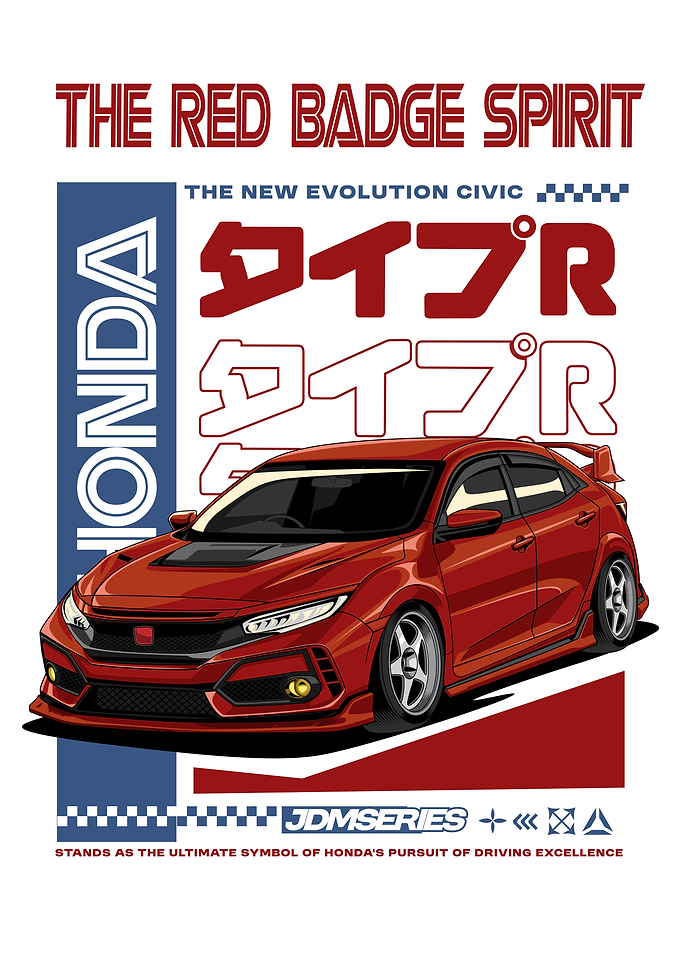 Honda Civic Type R JDM Poster