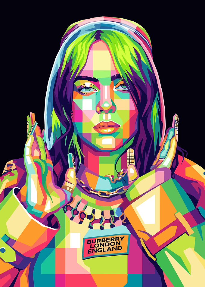 Billie Eilish Pop Art Portrait