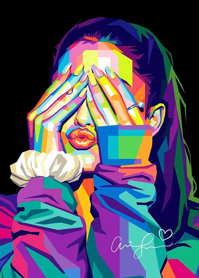 Ariana Grande Pop Art Portrait