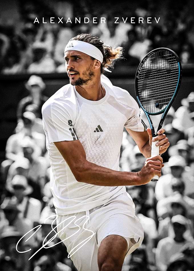 Alexander Zverev Tennis Action Portrait