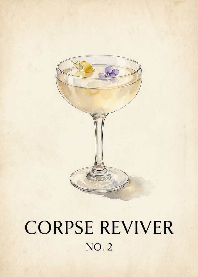 Corpse Reviver No. 2 Cocktail Print