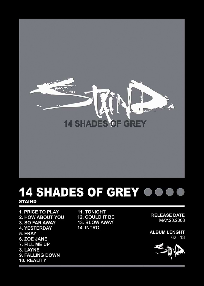 Staind 14 Shades of Grey Poster