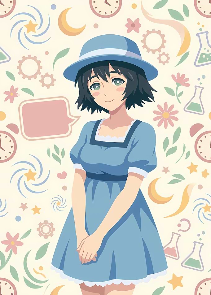 Mayuri Shiina Anime Character Illustration