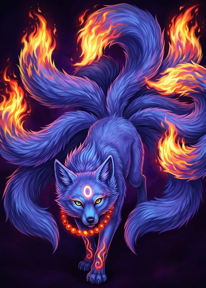 Nine-Tailed Blue Fox Spirit