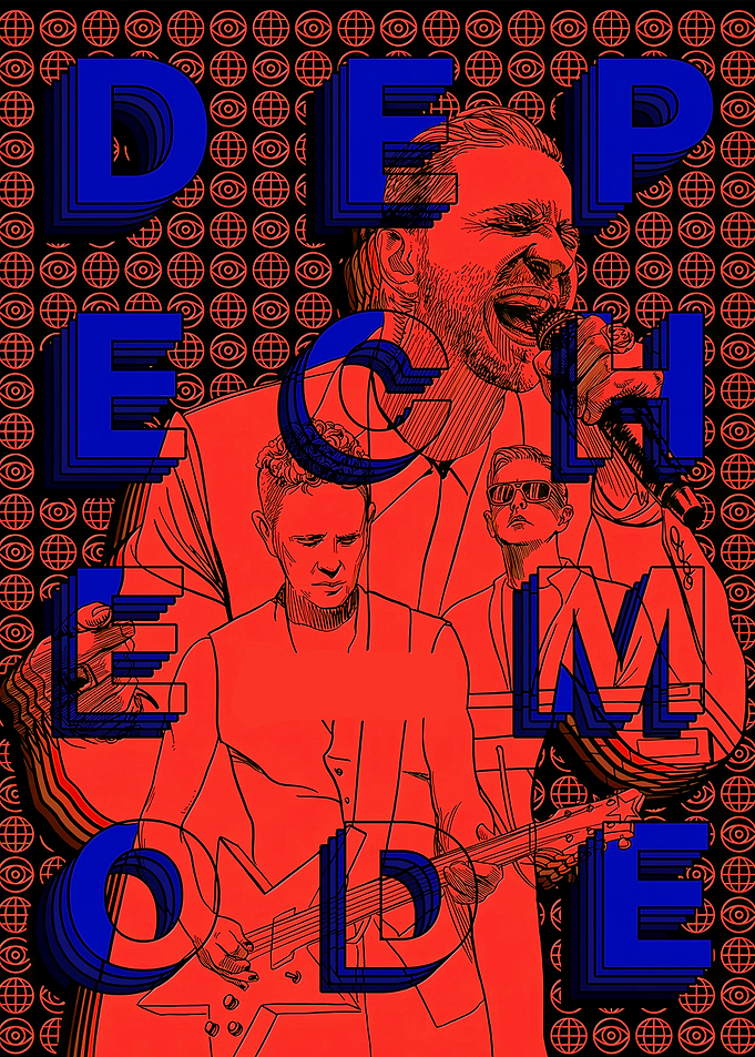 Depeche Mode Band Poster Art