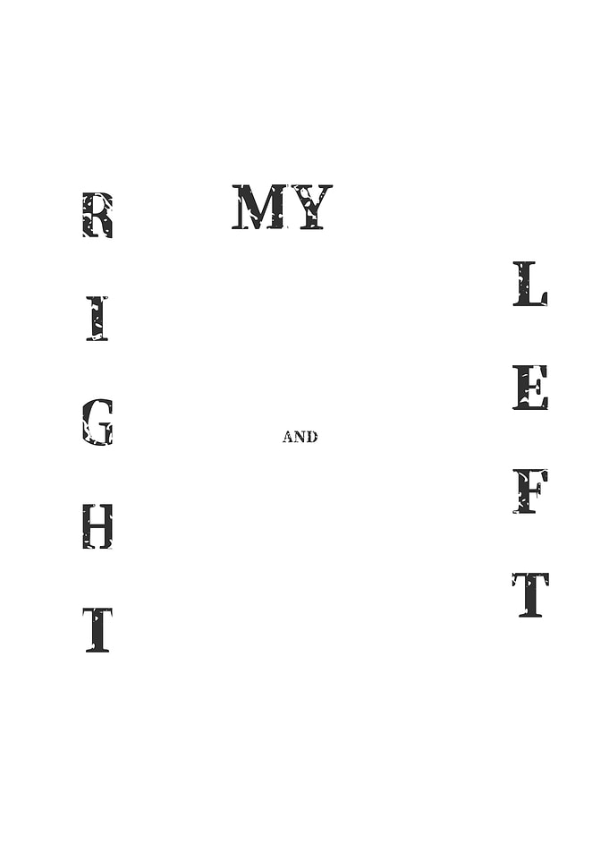 My Right and Left Text Art