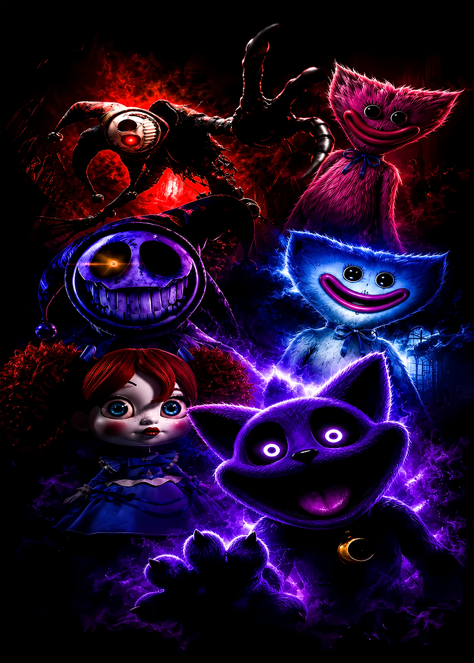 Poppy Playtime Horror Character Collage
