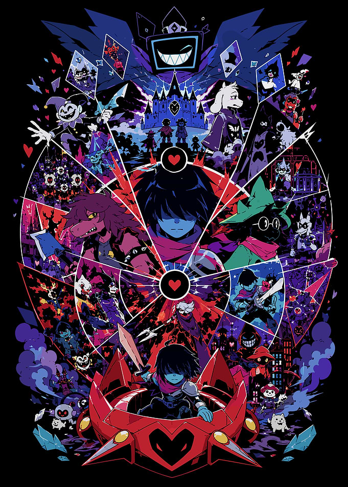 Deltarune Chapter 1 and 2 Collage