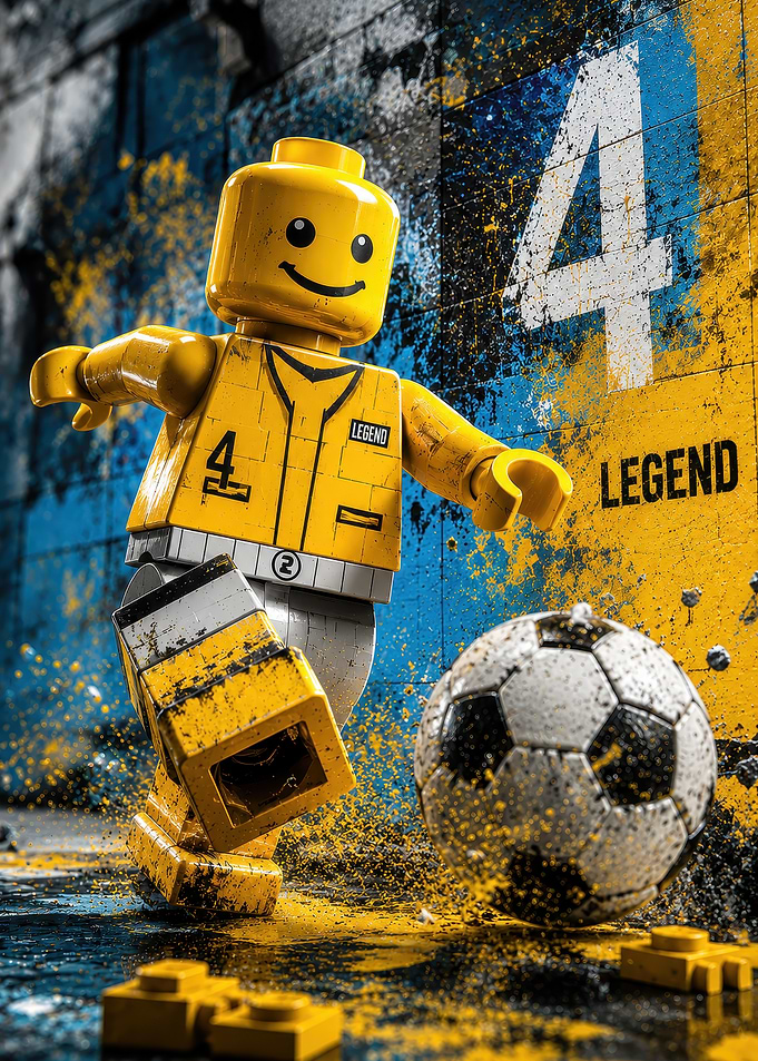 Lego Soccer Player Legend Poster