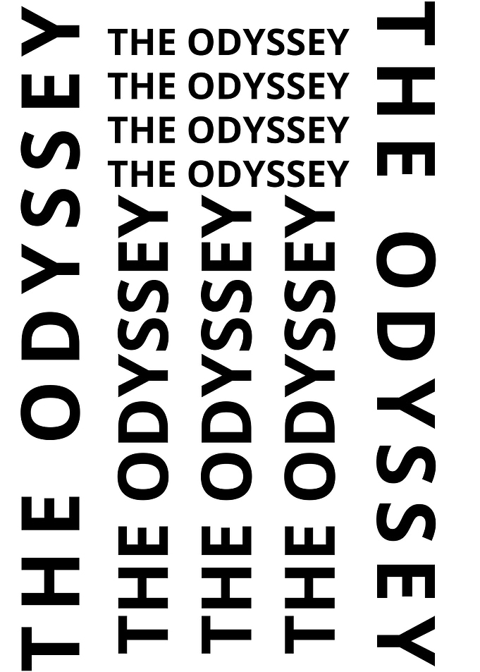The Odyssey Text Art Design