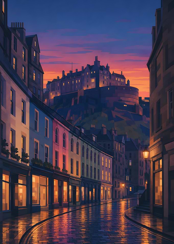 Edinburgh Castle at Sunset