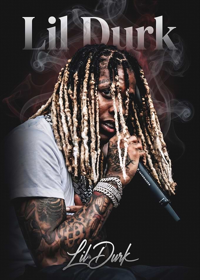 Lil Durk Portrait Poster