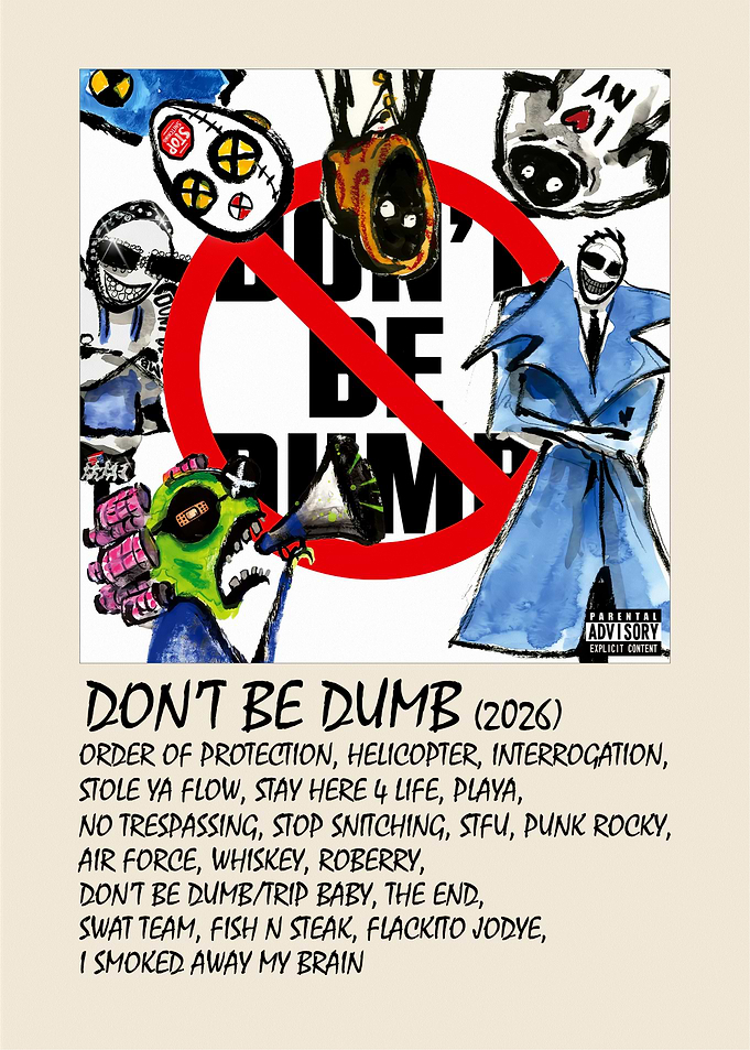 ASAP Rocky Don't Be Dumb Poster