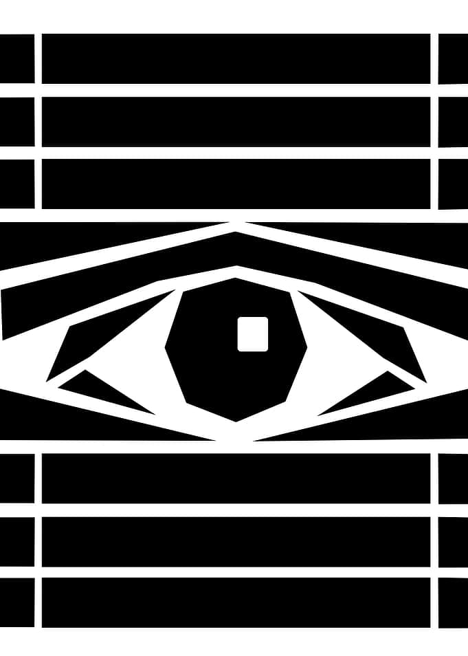 The Watching Eye – Minimalist Surveillance Poster