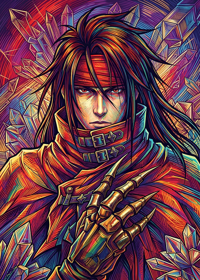Vincent Valentine Final Fantasy Portrait