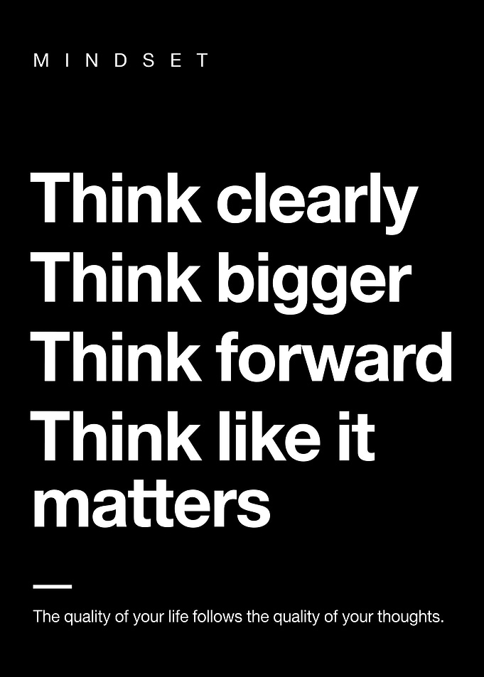Inspirational Mindset Typography Poster