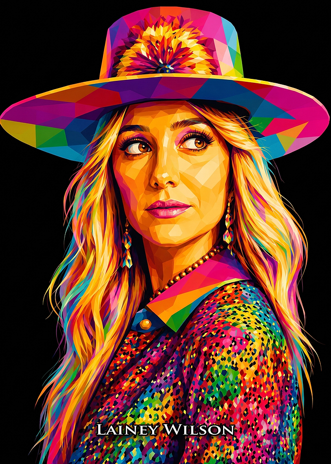 Lainey Wilson Pop Art Portrait