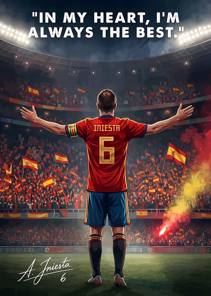 Andres Iniesta Spain Soccer Poster