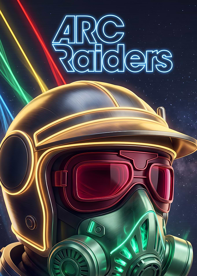 ARC Raiders Game Neon Helmet Poster