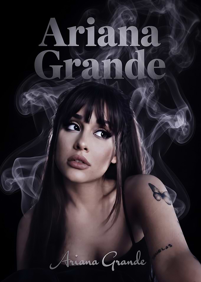 Ariana Grande Portrait with Smoke