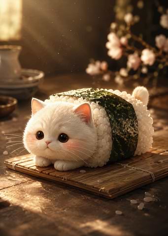 Adorable Sushi Cat Kitten